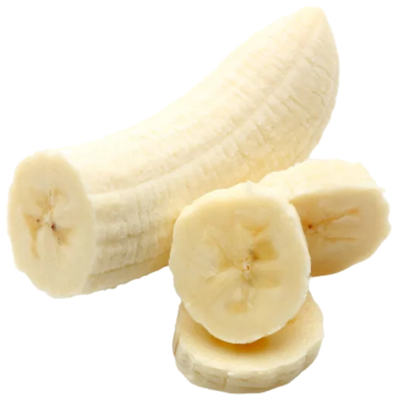 Fresh sliced and whole bananas displayed for food service and wholesale distribution, ready for commercial food processing and supply.