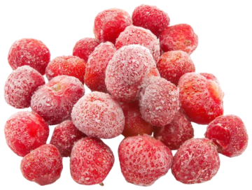 Bulk frozen strawberries with sugar coating, ideal for food manufacturers, distributors, and commercial foodservice suppliers.